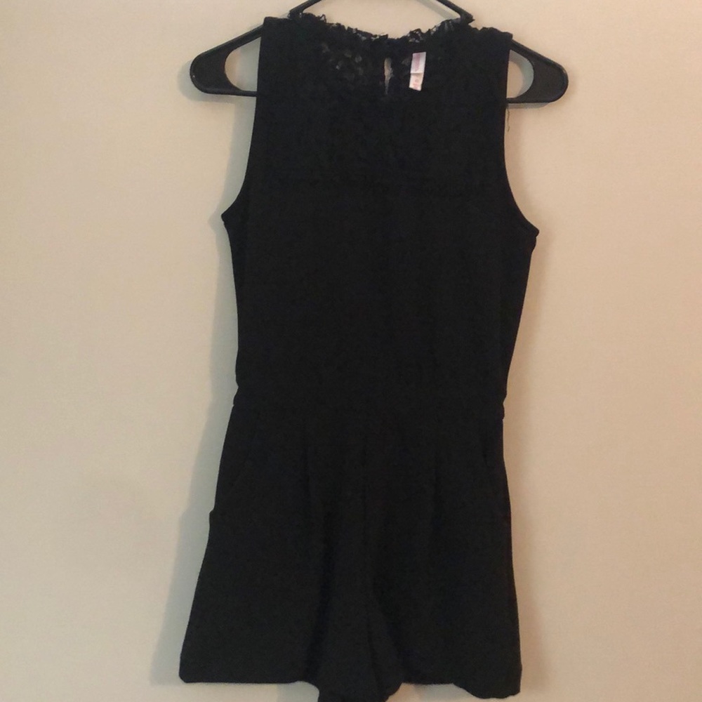 Black Romper with Pockets